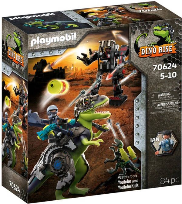 Playmobil ® Constructie speelset T Rex gevecht der giganten(70624 ), Dino Rise Gemaakt in Europa(84 stuks )