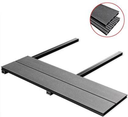 VIDAXL Terrasplanken HKC met accessoires 20 m², 4 m grijs