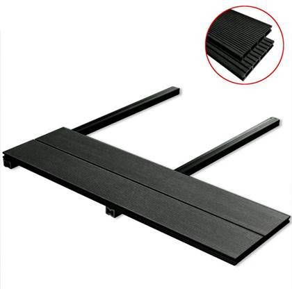 VIDAXL Terrasplanken HKC met accessoires 25 m², 4 m antraciet