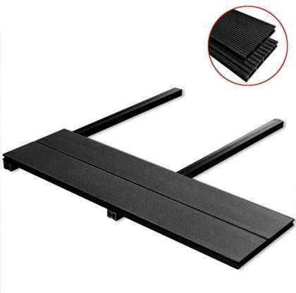 VIDAXL Terrasplanken HKC met accessoires 30 m², 4 m antraciet