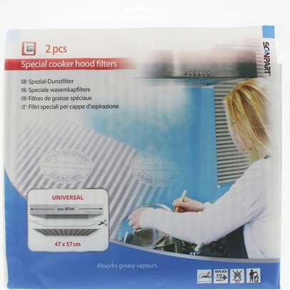 Scanpart afzuigkapfilter set 47x57cm plat Afzuigkap accessoire