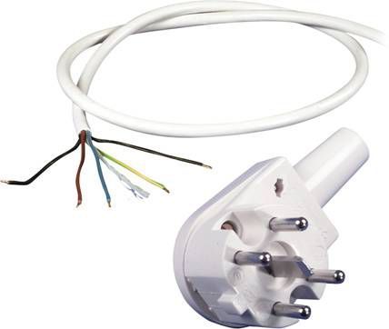 Scanpart oven aansluitkabel 5x2.50mm 2, 5m + perilex Inbouw accessoire Wit