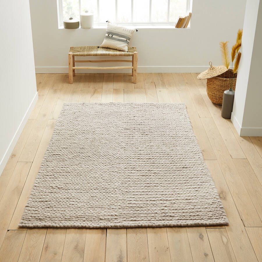 LA REDOUTE INTERIEURS Tapijt in zuivere wol, Diano, tricot effect