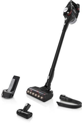 BOSCH Accu steelstofzuiger BKS8214T Unlimited Serie 8 Gen2 45 min looptijd, hygiënefilter, inclusief elektrisce minimondstuk en flexibele kierenzuigmond, zwart