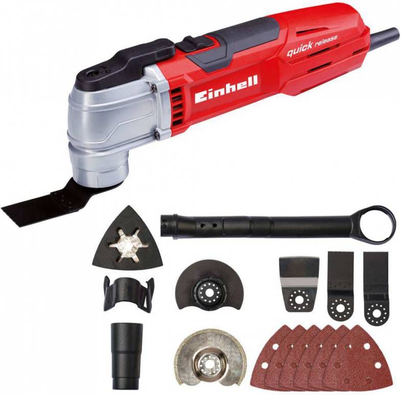 Einhell TE MG 300 EQ Multitool + 7 delige accessoireset in koffer