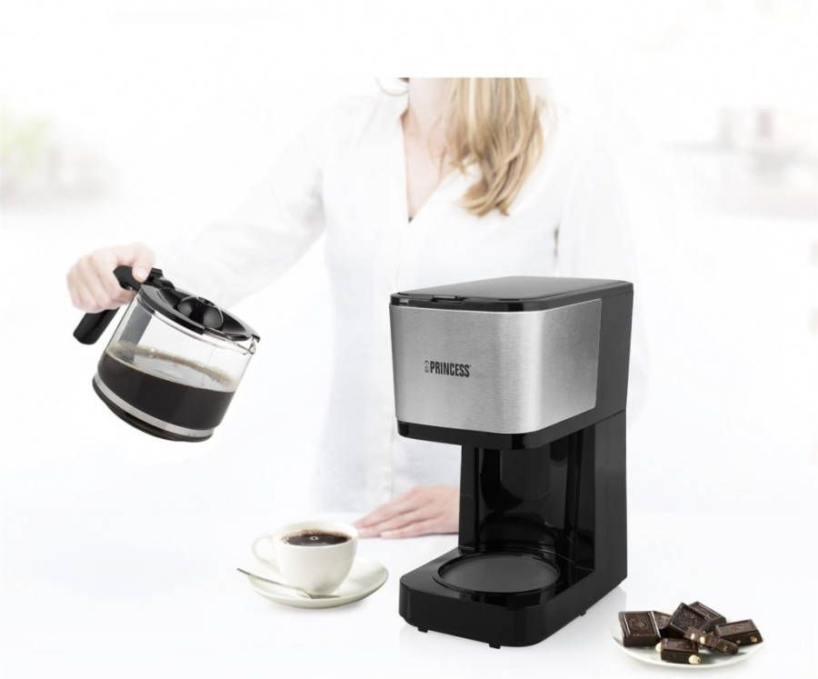 Princess Filterkoffiezetapparaat Compact 12 600 W 0, 75 L zwart zilver