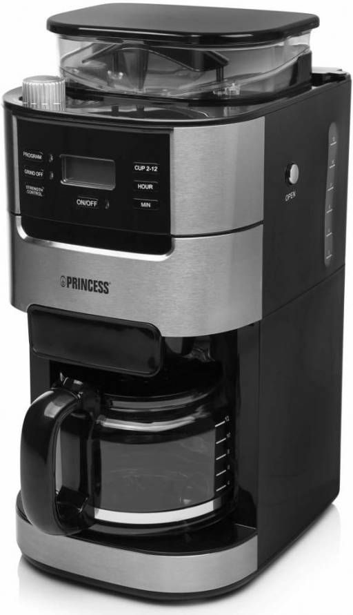 Princess Roma 1050 W Grind & Infusion Koffiezetapparaat Zwart