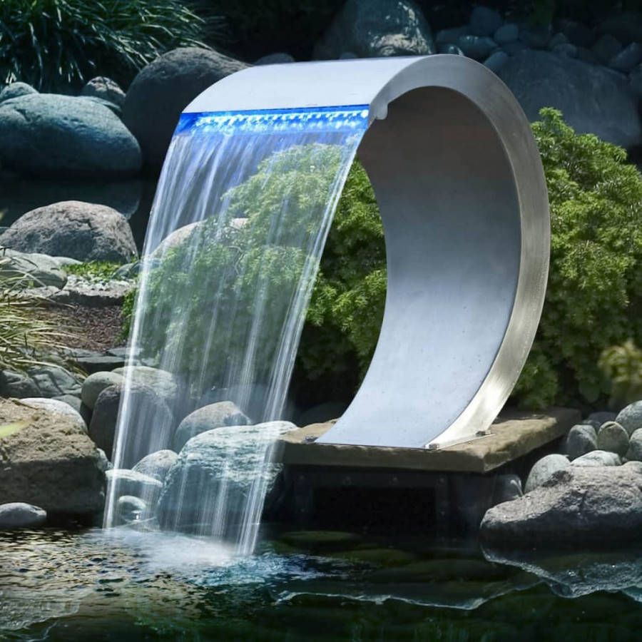 Ubbink Mamba waterval met LED verlichting roestvrij staal