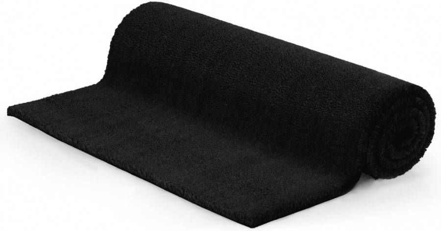 VIDAXL Deurmat 17 mm 100x200 cm kokosvezel zwart
