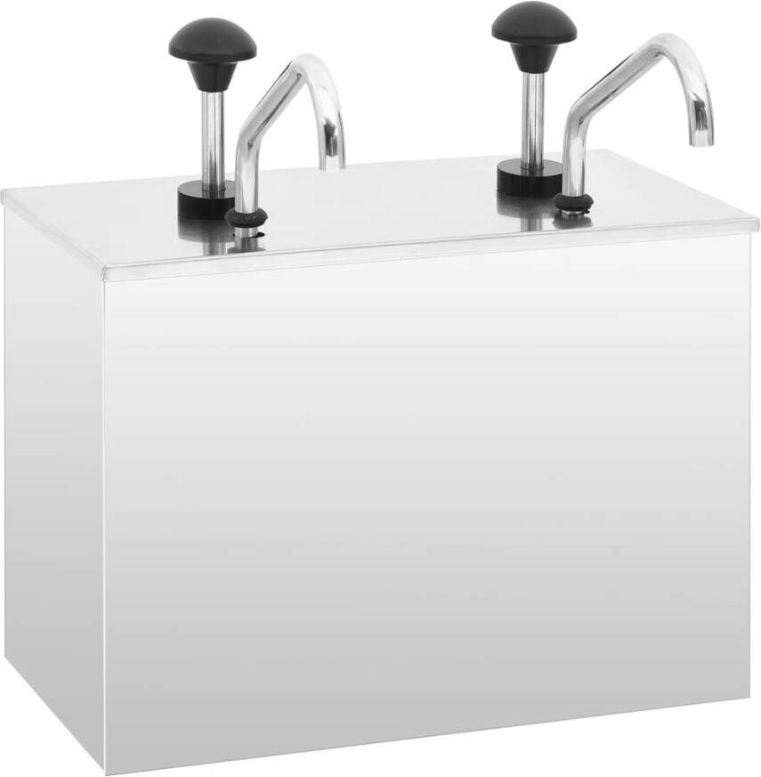 vidaXL Sausdispenser 2x3, 5 L roestvrij staal