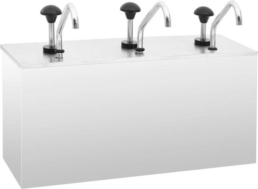 vidaXL Sausdispenser 3x3, 5 L roestvrij staal
